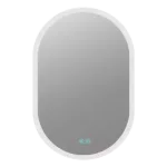 24 in. W x 32 in. H Large Oval Frameless Anti-Fog Wall Mount Bathroom Vanity Mirror in Silver