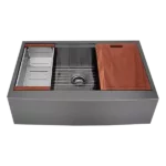 33 in. L x 21 in. W Apron Kitchen Sink with Accessories