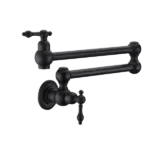 Pot Filler Wall Mount Faucet in Matte Black