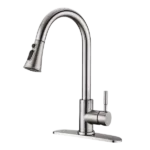 Pull Down Kitchen with Sprayer Stainless Steel in Brushed Nickel