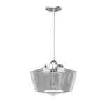 1-Light Clear Glass Shade Pendant Light with Modern Design For Indoor