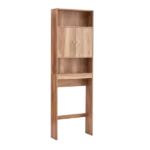 Wooden Home Bathroom Shelf Over-The-Toilet, Bathroom Space-saver storage cabinet