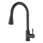 Single Handle  swivel spout Kitchen Faucet in Matte Black