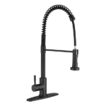 Pull Down Matte Black Single Handle Kitchen Faucet