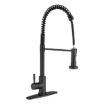 Pull Down Matte Black Single Handle Kitchen Faucet