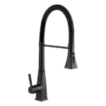 Single Handle Deck Mount  Kitchen Faucet in Matte Black