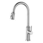 Single Handle Pull Down Kitchen Faucet with Multi Function Sprayhead