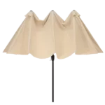 15 ft. Length x 9 ft. Width Large Double-Sided Rectangular Outdoor Twin Patio Market Umbrella in Tan Color