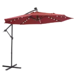 Steel Cantilever Tilt Patio Umbrella in Red Color