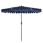 Push-Button Tilt Market Patio Umbrella in Navy Blue Color
