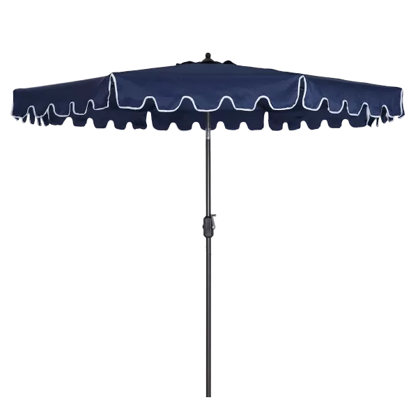 Push-Button Tilt Market Patio Umbrella in Navy Blue Color