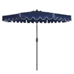 Push-Button Tilt Market Patio Umbrella in Navy Blue Color