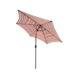 Outdoor Patio Market Table Umbrella with Push Button Tilt and Crank in Red Color