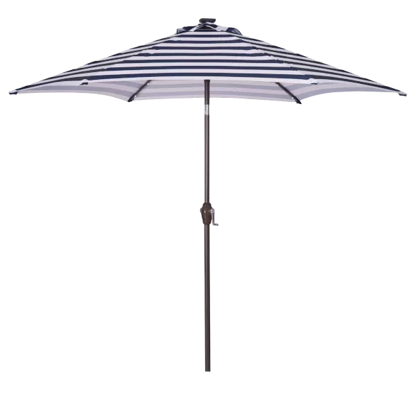 Outdoor Patio 8.7 ft.Market Table Umbrella with Push Button Tilt and Crank in Blue Color