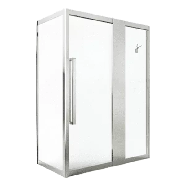 35" in W x 79" in H Shower Room With Silver Finish