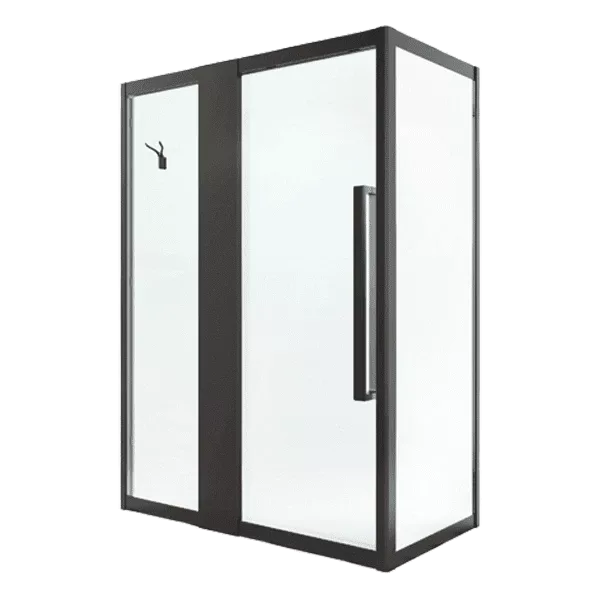 33" in W x 4" In House Shower Room with Black Finish
