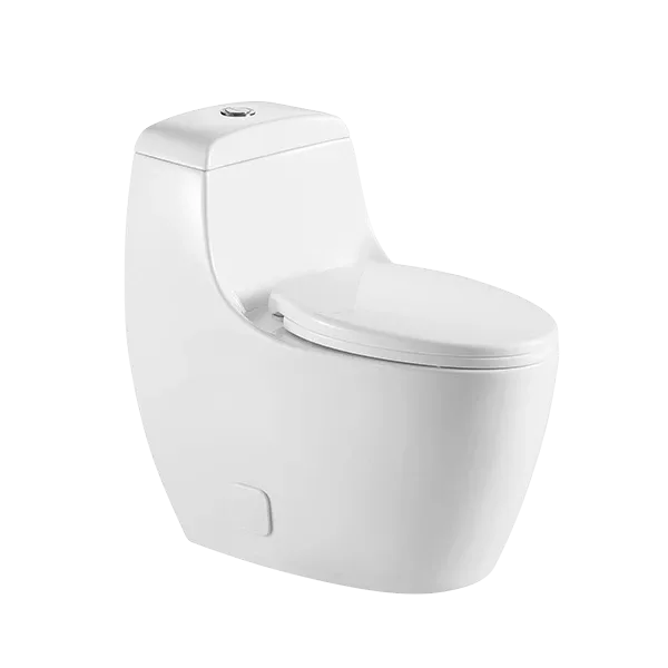 Eco Friendly White Ceramic Dual Flush Elongated One-Piece Toilet