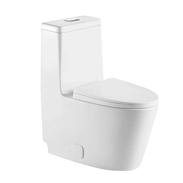 Modern Ceramic 1-Piece Dual Flush Elongated Toilet in White