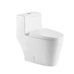 Eco Friendly Dual Flush 1-Piece Toilet in White Color