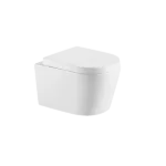 Wall-Hung 1-Piece Dual Flush Elongated Ceramic Toilet in White