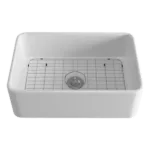 White Fireclay 30 in. Single Bowl Farmhouse Apron Kitchen Sink