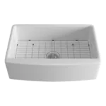 Single Bowl Farmhouse Apron Workstation Kitchen Sink in White