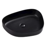 Black Ceramic Oval Vessel Sink Above Counter Bathroom Vanity Sink Bathroom Sink Art Basin