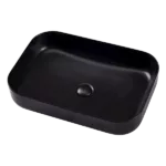 Black Ceramic Rectangular Vessel Bathroom Sink
