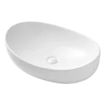 Superior Quality Ceramic Oval Shape Sink in White