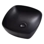 Black Ceramic Square Bathroom Sink With Modern Design