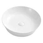 White Ceramic Round Vessel Sink