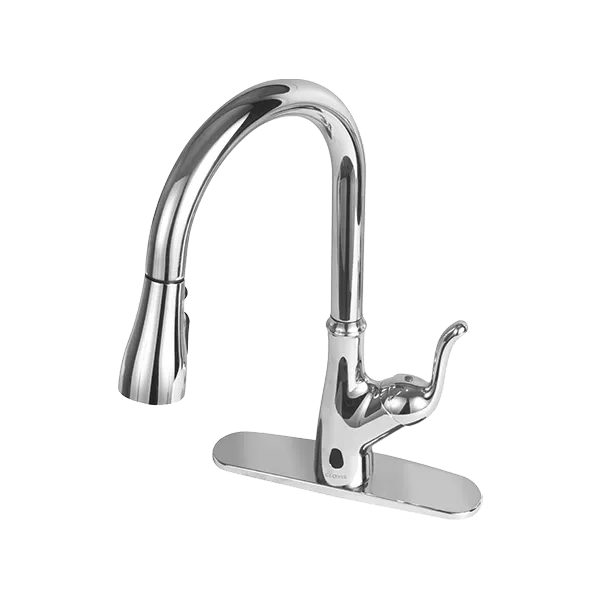 Single Handle Deck Touchless Kitchen Faucet with Chrome Finish