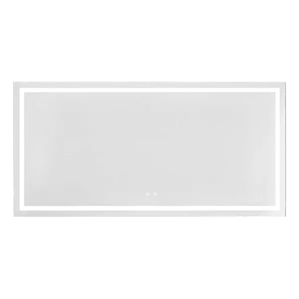 72 in. W x 36 in. H Frameless Rectangular Anti-Fog Wall Mounted Bathroom Vanity Mirror
