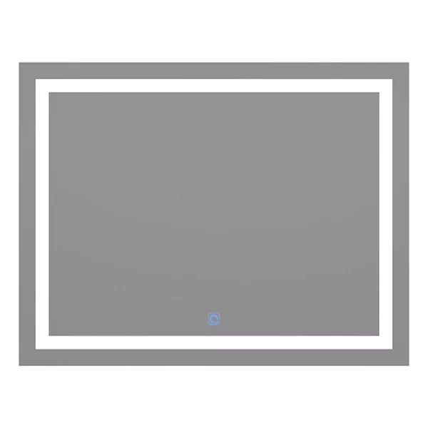 36 in. W x 28 in. H Frameless Rectangular LED Light Bathroom Vanity Mirror Wall Mounted with Touch Dimmable Design