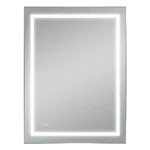 48 in. W x 36 in. H Frameless Rectangular Anti-Fog Wall Mounted Bathroom Vanity Mirror in Silver