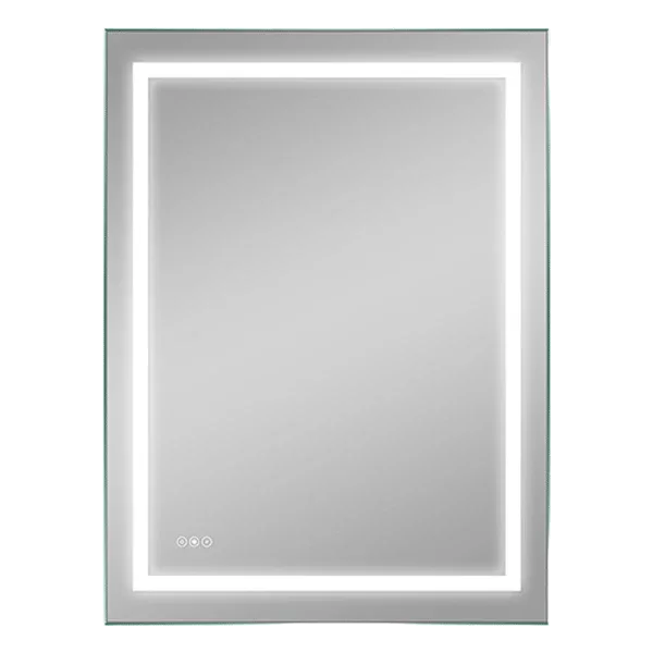48 in. W x 36 in. H Frameless Rectangular Anti-Fog Wall Mounted Bathroom Vanity Mirror in Silver