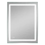 48 in. W x 36 in. H Frameless Rectangular Anti-Fog Wall Mounted Bathroom Vanity Mirror in Silver