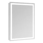 24 in. W x 36 in. H Small Rectangular Frameless Anti-Fog Wall Mounted Bathroom Vanity Mirror in Silver