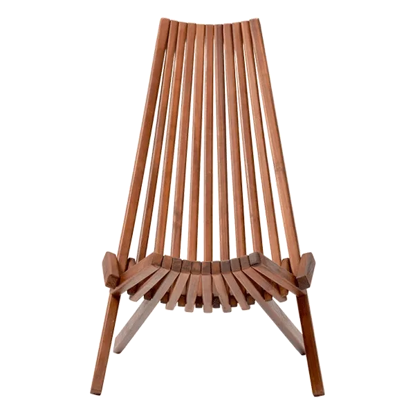 Foldable Outdoor Natural Wood Patio Chair