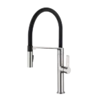 Pull Down Sprayer Spring Kitchen Sink Faucet in Brushed Nickel