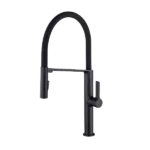 Single-Handle 2-Spray Pull-Down Kitchen Faucet With Two Functional Sprayer in Matte Black
