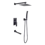Luxury Single-Handle 1-Spray Tub and Shower Faucet in Matte Black