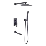 Luxury Single-Handle 1-Spray Tub and Shower Faucet in Matte Black Color