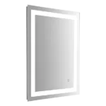 24 in. W x 32 in. H Rectangular Frameless Anti-Fog LED Lighted Wall Mounted Bathroom Vanity Mirror in Silver