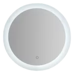 24 in. W x 24 in. H Round Frameless Anti-Fog LED Lighted Wall Mounted Bathroom Vanity Mirror in Silver