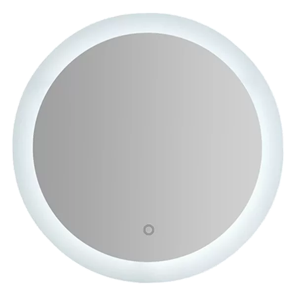 24 in. W x 24 in. H Round Frameless Anti-Fog LED Lighted Wall Mounted Bathroom Vanity Mirror in Silver