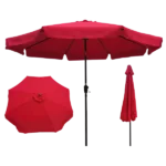 Round Patio Umbrella Outdoor Market Umbrellas in Red Color
