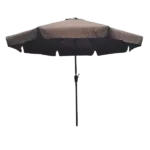 Round Patio Umbrella Outdoor Market Umbrellas in Chocolate Color