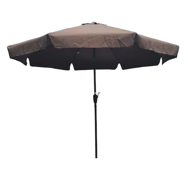 Round Patio Umbrella Outdoor Market Umbrellas in Chocolate Color
