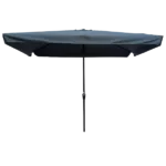 Patio Umbrella Outdoor Waterproof Umbrella with Crank in Gray Color